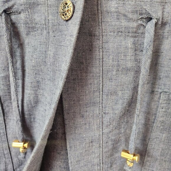 St. John Sport Linen Blend Jacket Pant Set - Picture 4 of 11